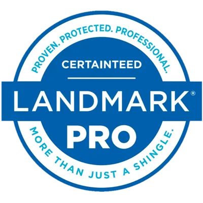 certainteed-landmark-shingle-logo-badge Trusted Roofs uses Certainteed Landmark Shingles for your roofing needs